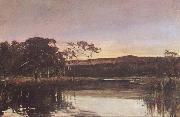 John Ford Paterson Sunset,Werribee River oil painting artist